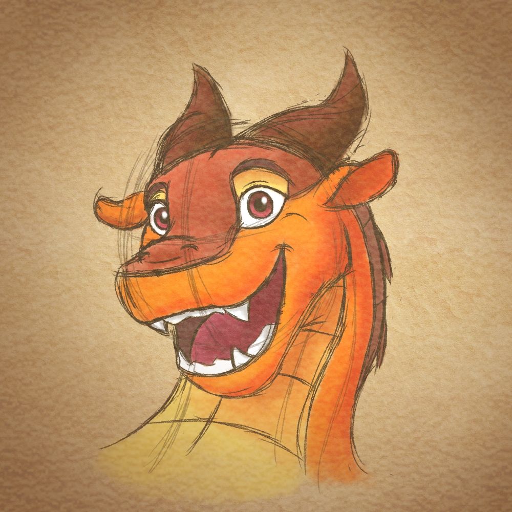 Example of a paper sketch headshot