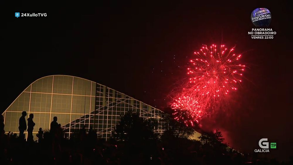Fireworks over Santiago de Compostela in honour of Apostle James.