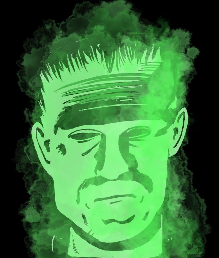 An illustration of Frankenstein's monster