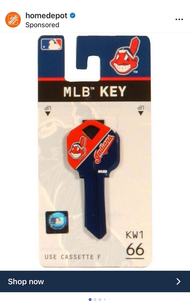 Home Depot selling Cleveland... *Indians*... keys?