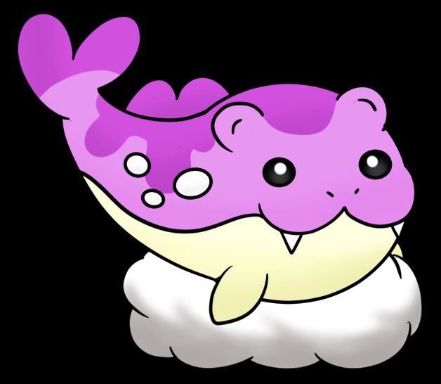 A Pokemon fusion of Spheal and Tatsugiri