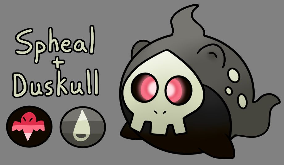 A Pokemon fusion of Spheal and Duskull