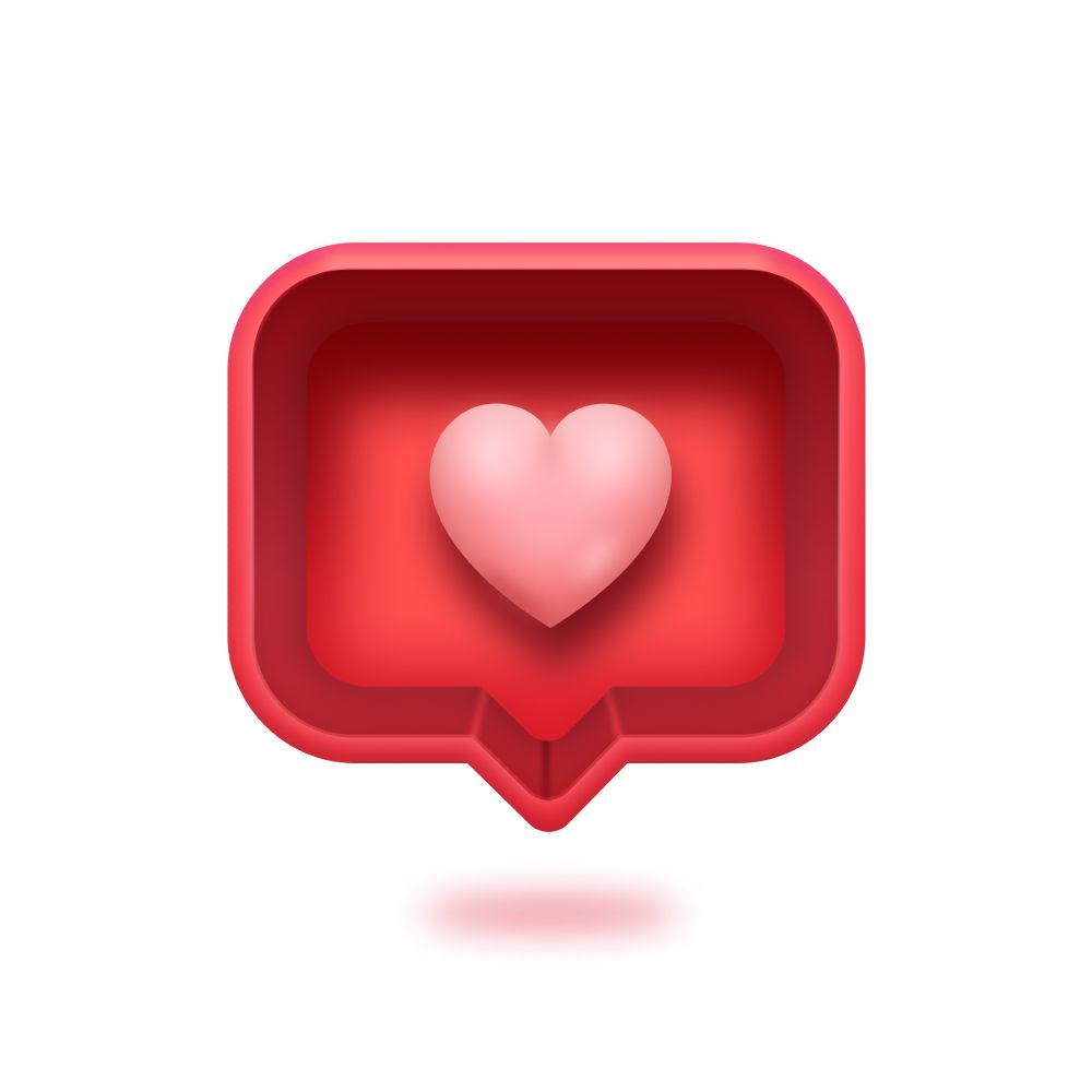 3d heart icon 