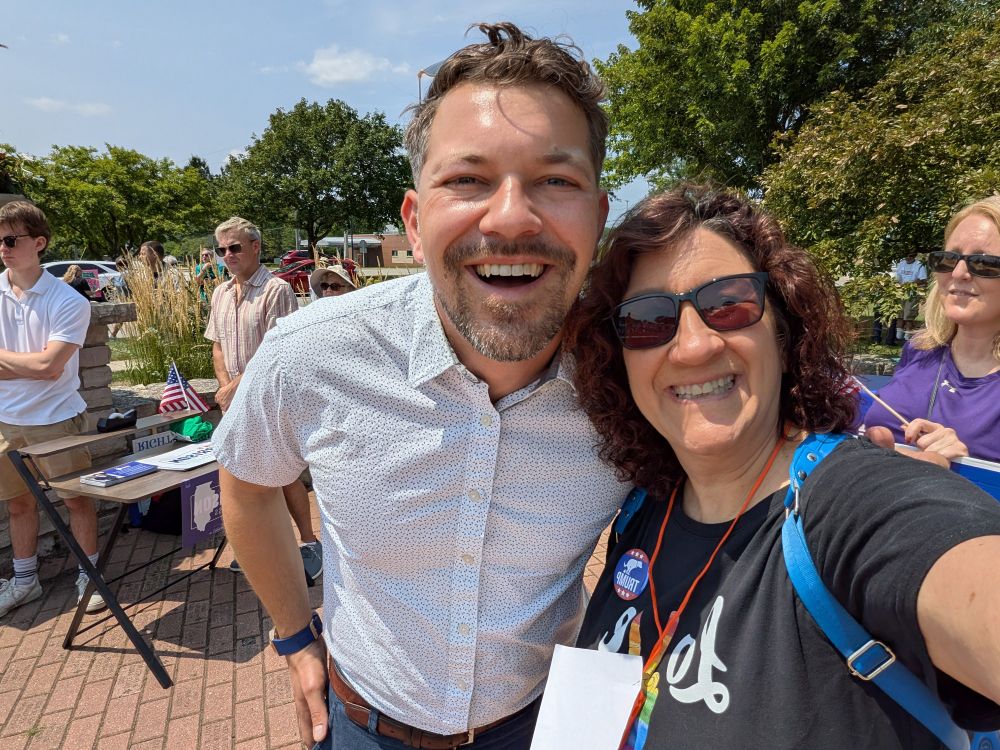 Commissioner Kevin Morrison and Lynne at the rally in Palatine, Illinois 