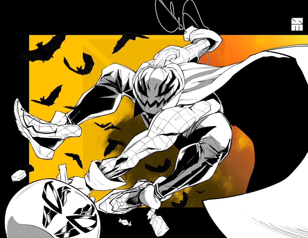 Designed Specter’s Halloween costume as the Headless Horseman
