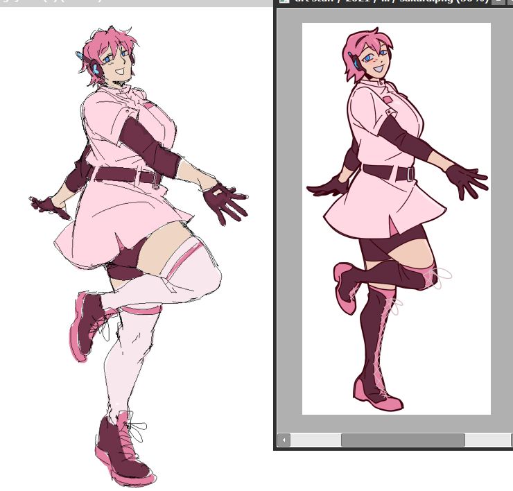 sketch of kanna fukane's sakura design