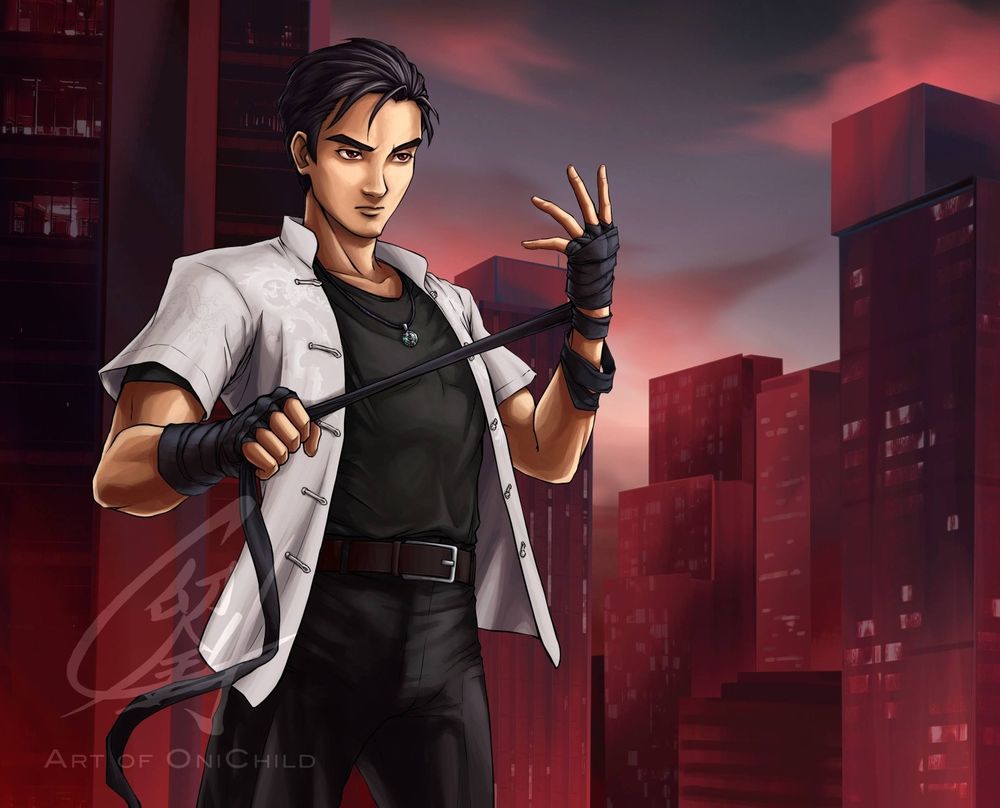 Personal piece - self-portrait character vignette (inspired by GTAV character artwork)