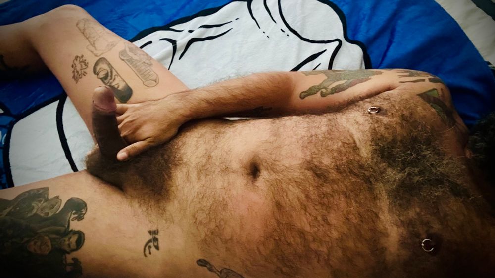 Lying in bed on the new dick blanket 