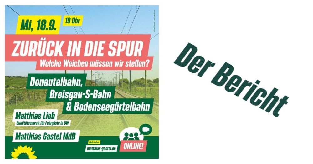 Wie weiter mit Breisgau-S-Bahn, Donau- und Bodenseebahn? - Matthias Gastel