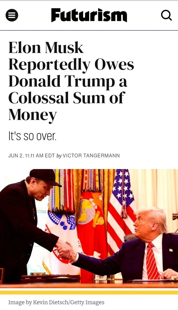 Elon Musk Reportedly Owes Donald Trump a Colossal Sum of Money
It's so over.