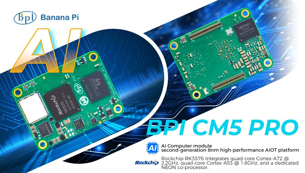 #BananaPi BPI-CM5 Pro #AI #computer module deigen with #Rockchip #RK3765 8 Core #AIoT chip. 6 TOPS NPU for AI. 8/16GB 32bit LPDDR5,32/64/128GB eMMC
https://docs.banana-pi.org/en/BPI-CM5_Pro/BananaPi_BPI-CM5_Pro
#raspberrypi #orangepi #opensourceai #Android #Linux 