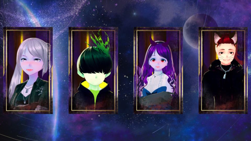 An image featuring the characters from the "Beyond the Stellar Veil" actual play, relative to the players in the other image on this post. From left to right:

Samanthar'ra is a goliath gunner and the ship's muscle.