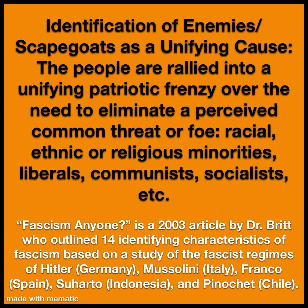 Use of enemies & scapegoats in fascist regimes.