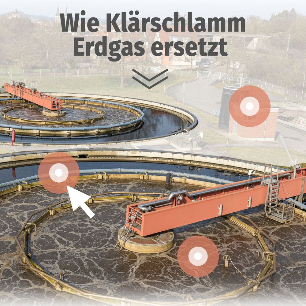 Infobild: Wie Klärschlamm Erdgas ersetzt