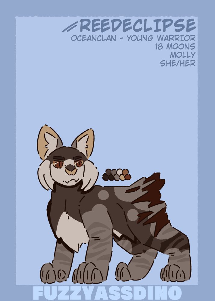Reedeclipse, OceanClan - Young Warrior, 18 Moons, Molly, She/Her.