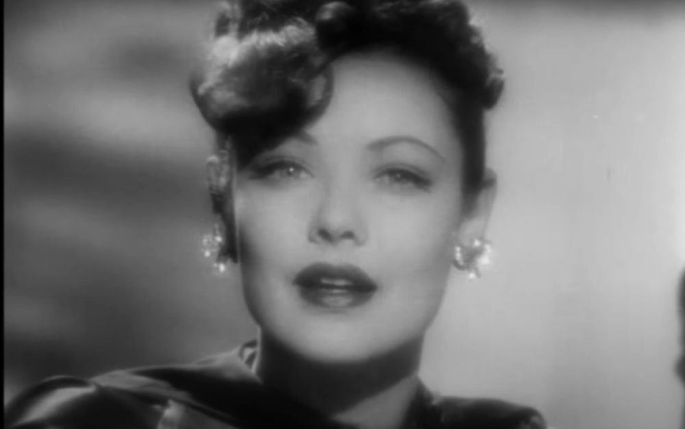 Gene Tierney in close-up looking supernaturally beautiful 