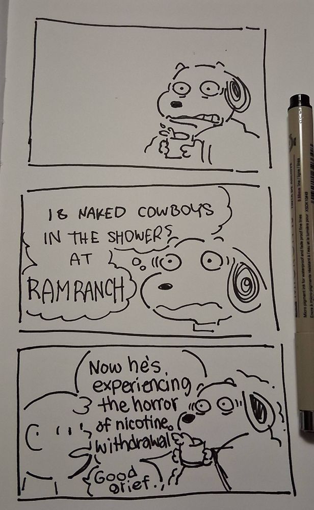 Numerous drawings of snoopy. I mostly just kept screwing the bottom panel up