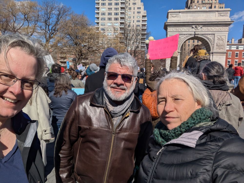 3 scientists marching for science 