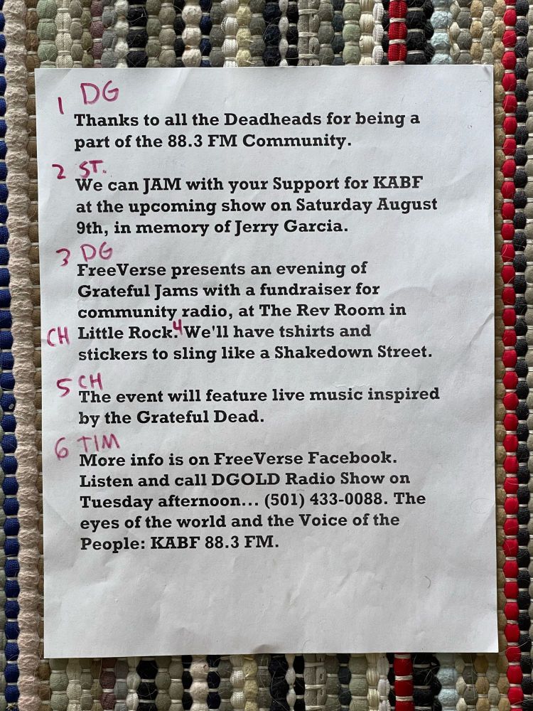Radio fundraiser announcement 