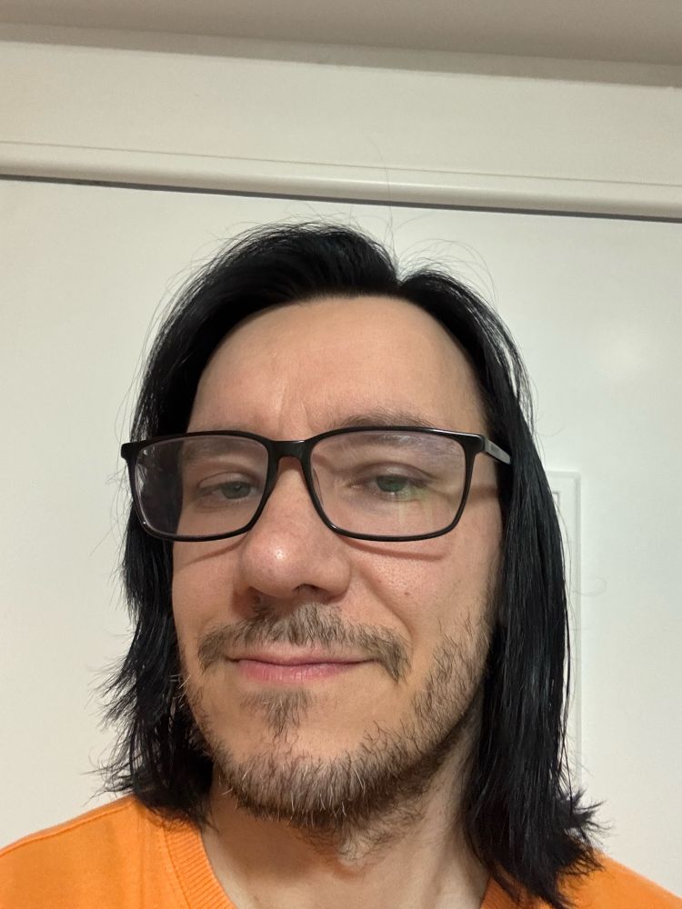 Mittel alter Mann. Selfie