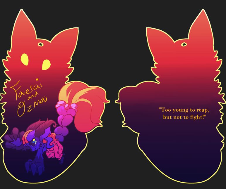 Bookmark design of Faerai and Ozma of Weald and Wen