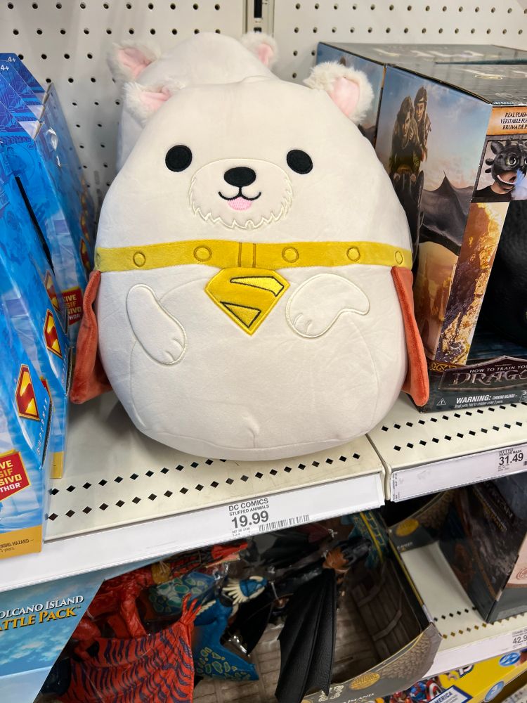 krypto squishmalllow on the shelf