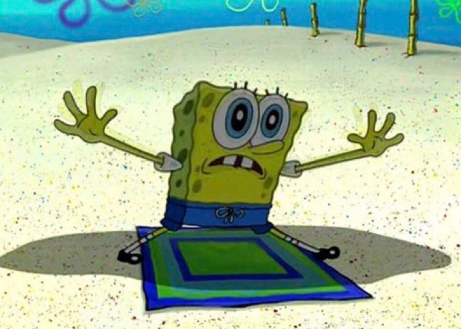 SpongeBob signaling to stop