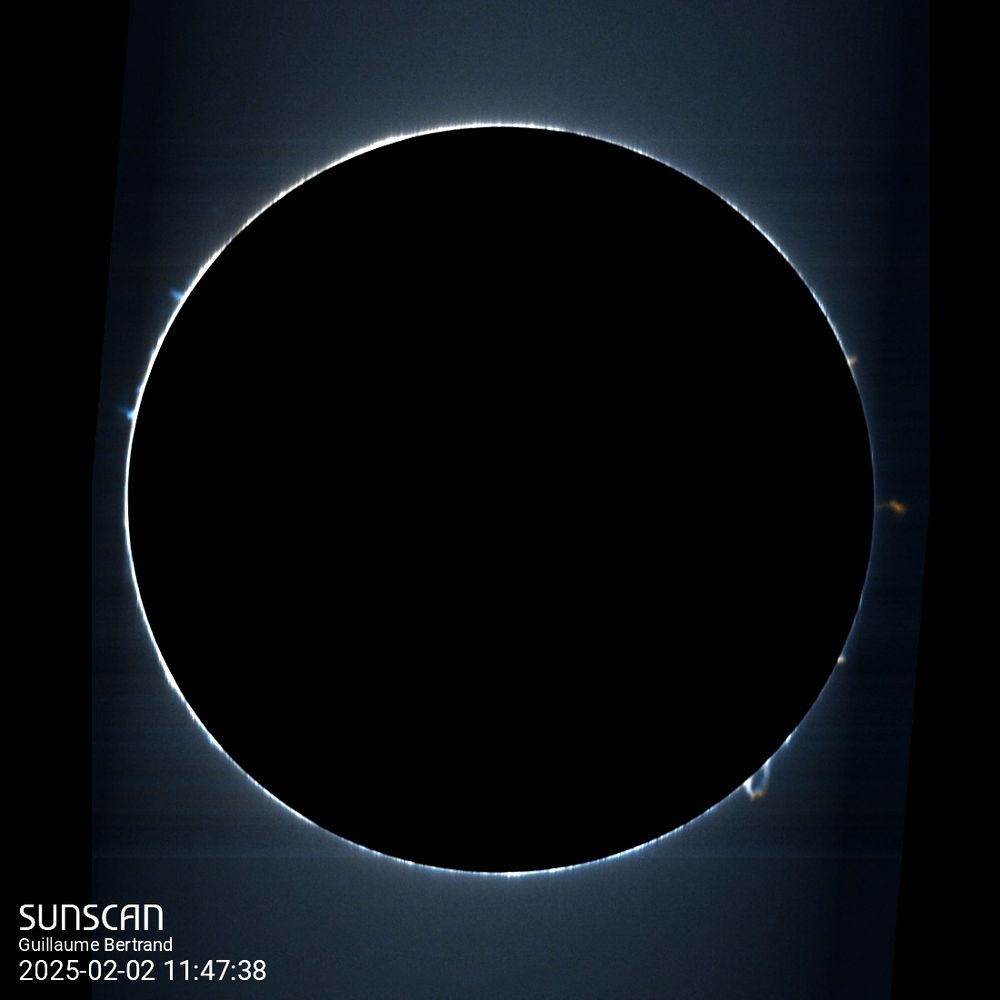 The sun in halpha (doppler eclipse) with sunscan instrument