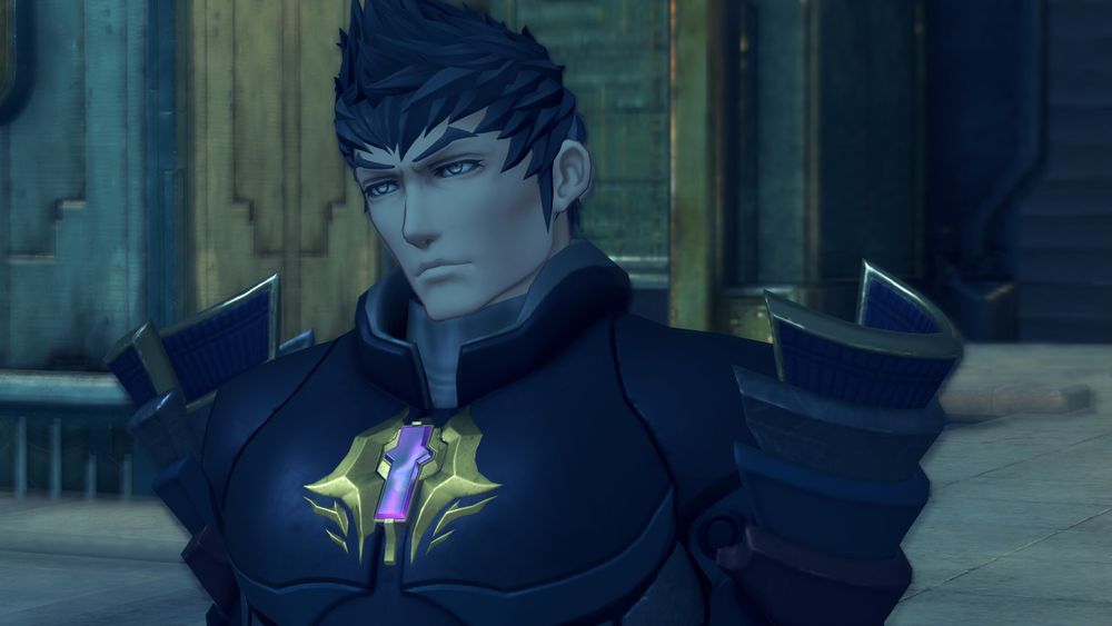 Malos with a listless expression. Screenshot from cutscene 'Malos Shows Himself' in Xenoblade 2: Torna ~ The Golden Country.