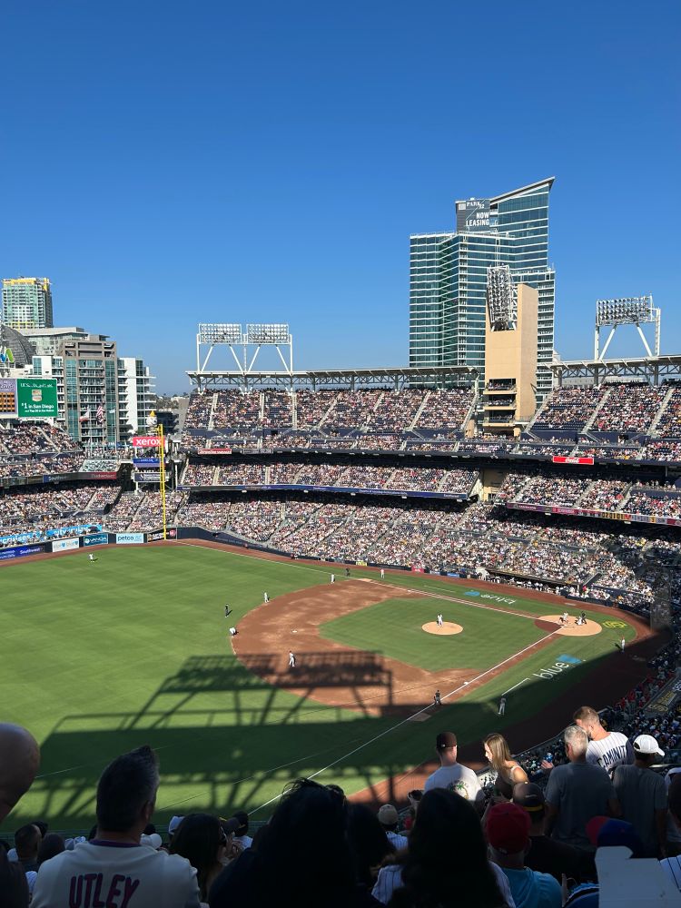 Photo of Petco Park in San Diego during a Padres & Philadelphia Phillies game. 
