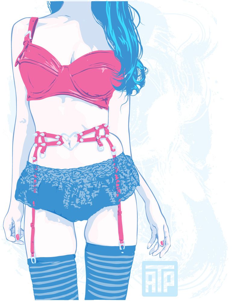 vector illustration of a Creepyyeha piece by @angryf