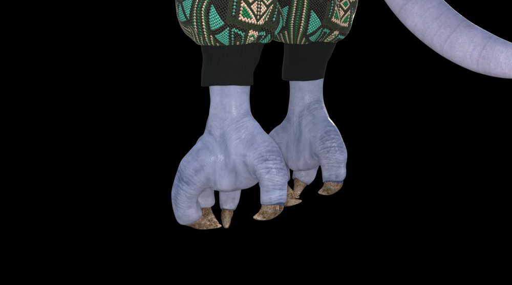 An alternate shot of Terrya's feet, this time from behind and her feet are gripped close. 