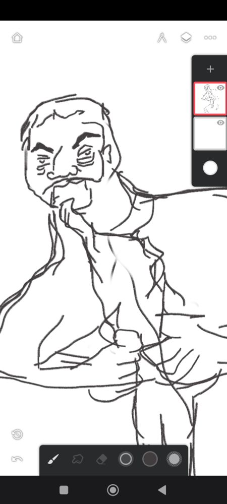 Esboço inspirado no quadro de Francisco de Goya devorando seu próprio filho.

(close pra mostrar um pouco melhor o rosto) 