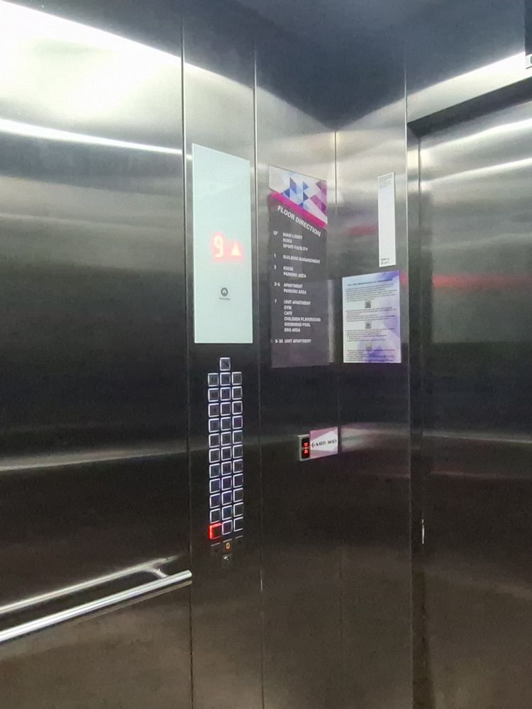 An Car Operating Panel of Schindler Elevator with Linea 300.