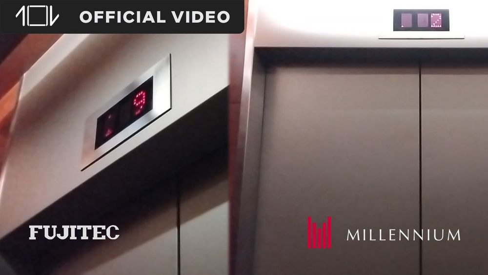 From left and Right, Main Elevator & Parking Elevator.