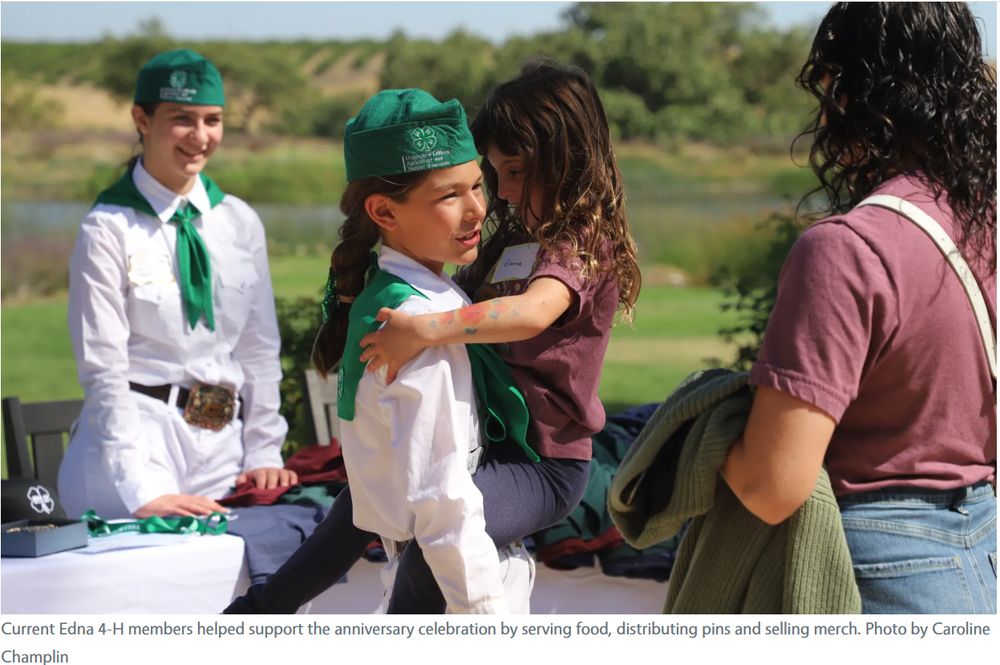 Photo of 4-H youth at the Edna 100-year anniversary.