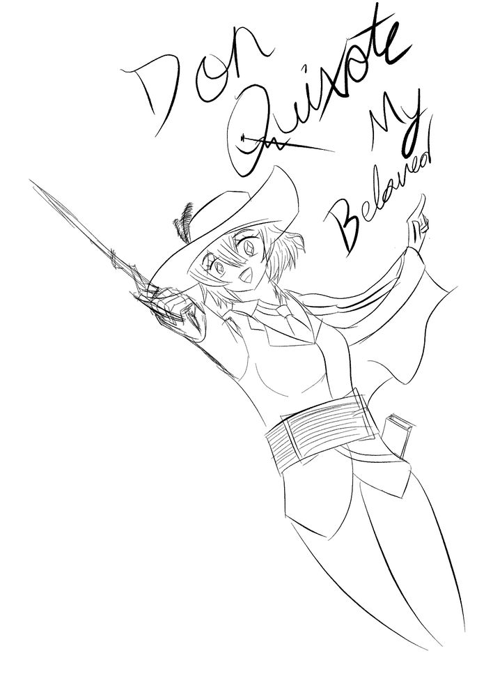 A Drawing of Don Quixote from Limbus Company.