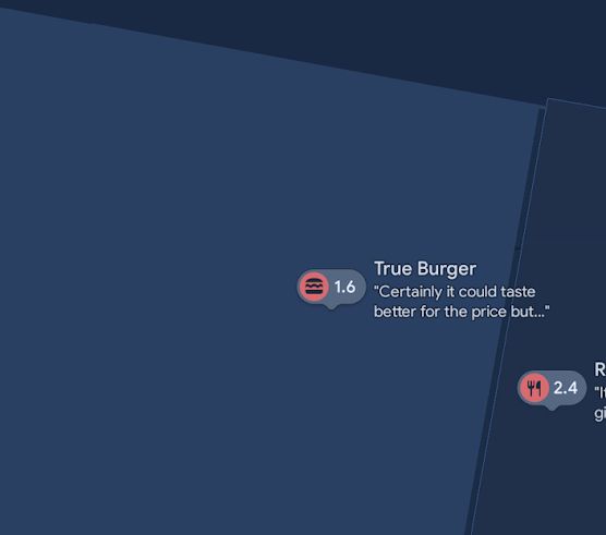 Partial review of a 1.6 star restaurant saying it "could be better for the price but..."