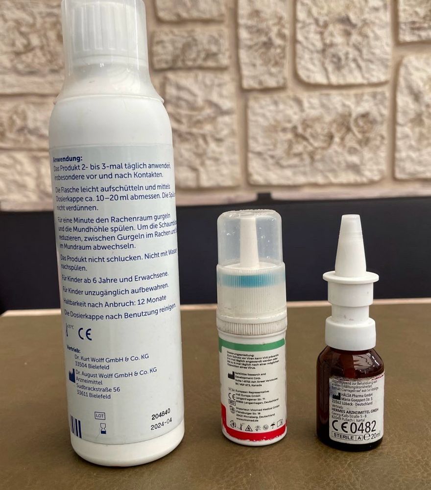 Sprühflaschen Rückseite.