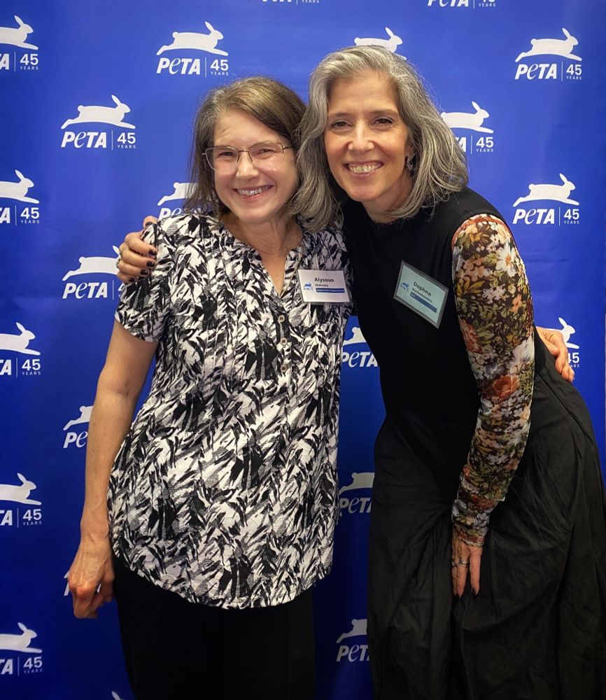 With Daphna Nachminovitch at PETA 45th anniversary event in Norfolk VA