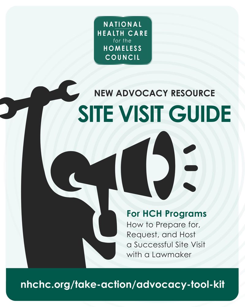 Advocacy Resource: Site Visit Guide. Simple figure of person holding megaphone and wrench.