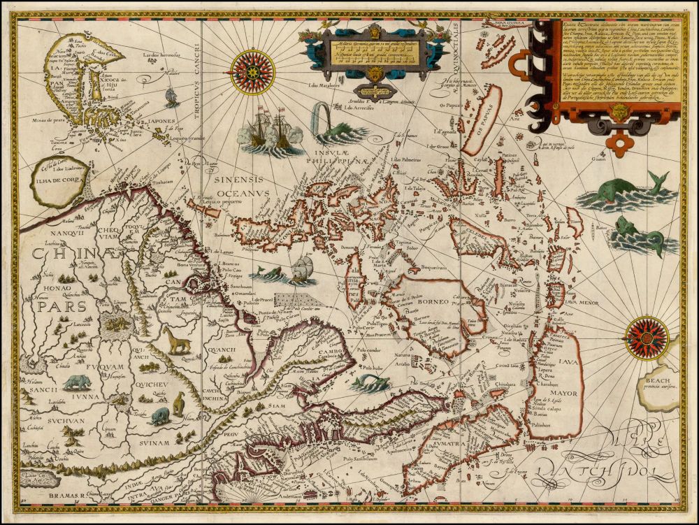 Map: Exacta & Accurata Delineatio cum Orarum Maritimarum tum etjam locorum terrestrium quae in Regionibus China (Jan Huygen Van Linschoten, 1596). Source: Stanford University