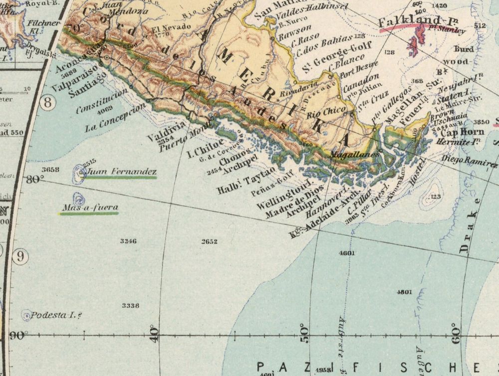 Map: Südpol (Adolf Stieler, 1944). Source: David Rumsey