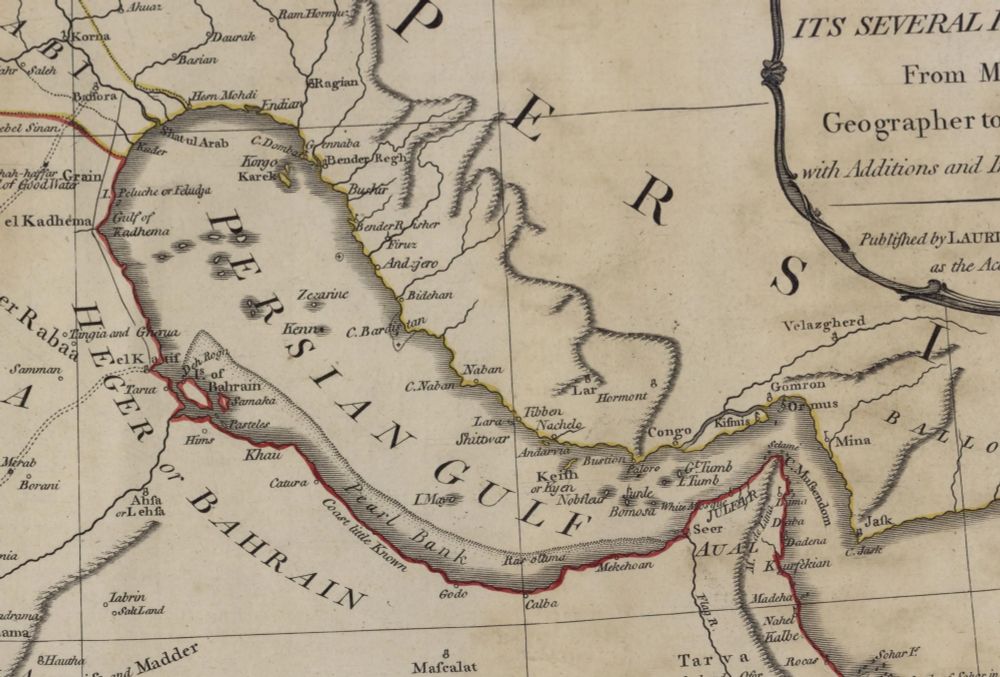 A New Map of Arabia: Divided into Its Several Regions and Districts. (Jean-Baptiste Bourguignon d'Anville, 1794). Source: LOC