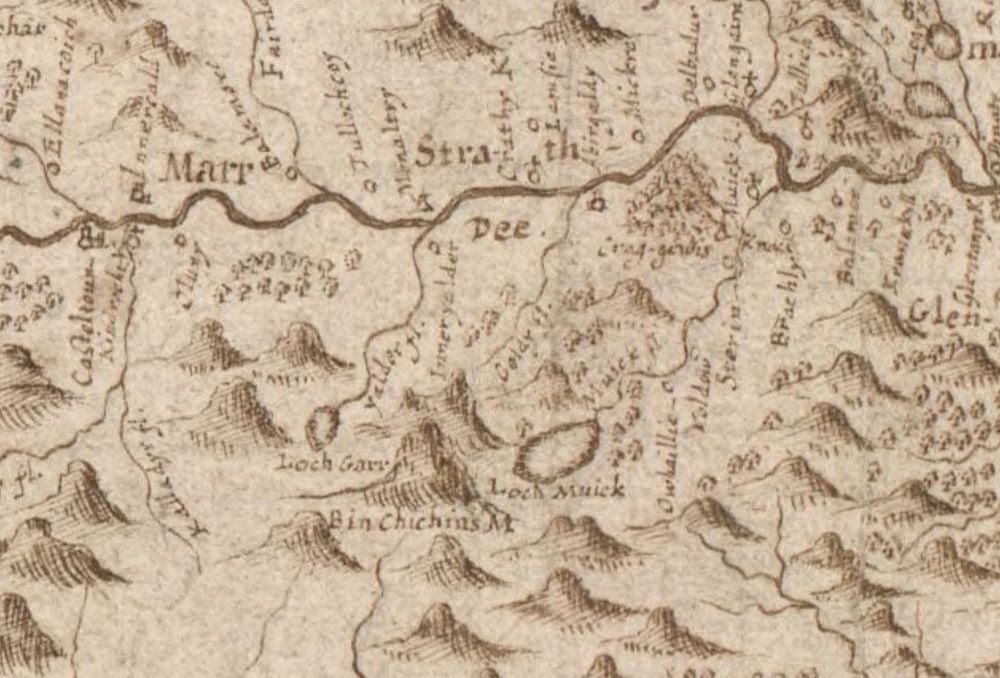 Map: Aberdeen, Banf, Murrey & c. to Inverness: Fra the north water to Ross (Robert Gordon, 1640). Source: National Library of Scotland