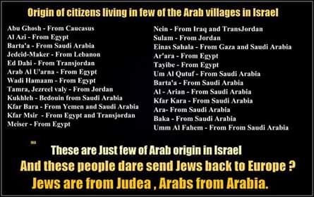 Palestinian surnames show their true origins: from all over Arabia, & NOT Israel
