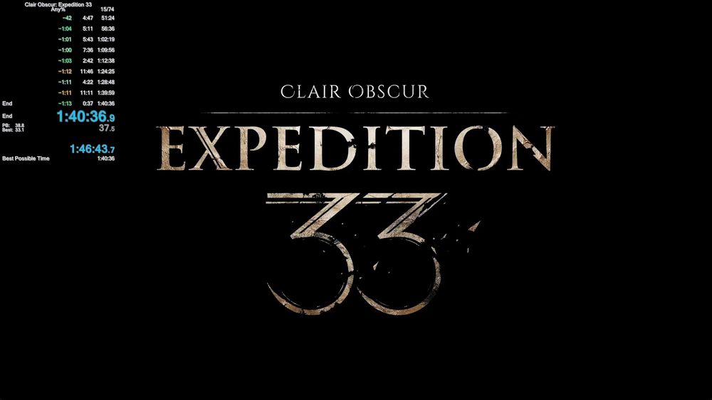 Screenshot of Clair Obscur: Expedition 33, finished in 1:40:36