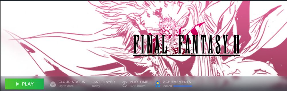 Final fantasy 2 completed with all achievements