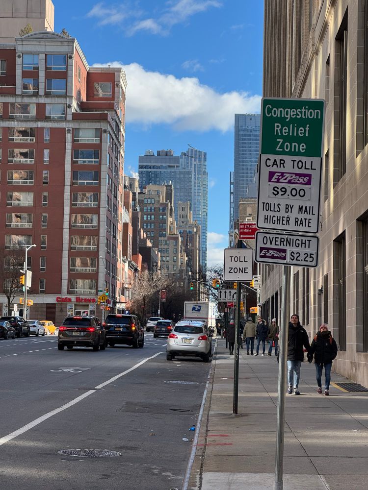 Congestion pricing sign 