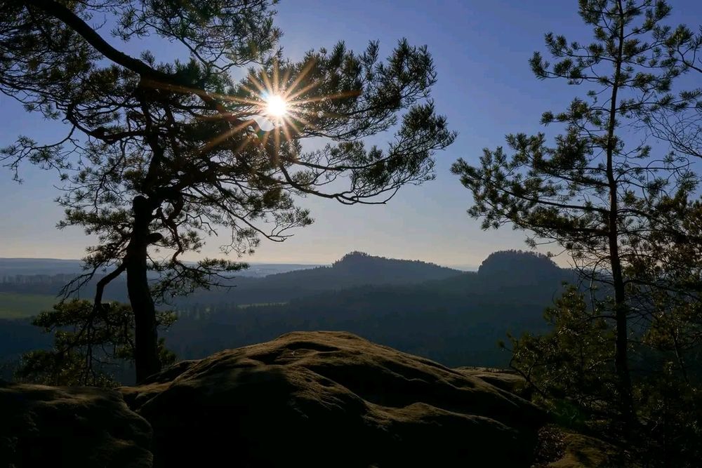 Sonnenuntergang sächsische Schweiz